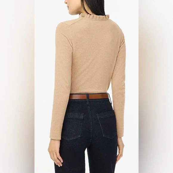 J Crew 100% Cotton ruffleneck sweater Women’s size Medium NWT - Picture 10 of 10